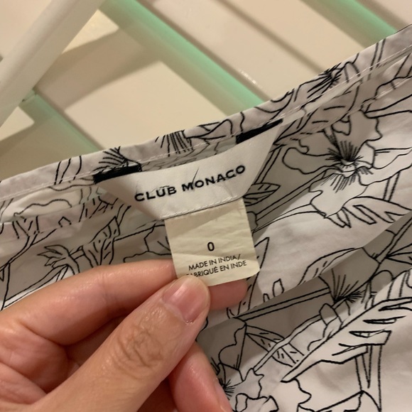 Club Monaco Floral Double V Tie Back Dress - Picture 9 of 11